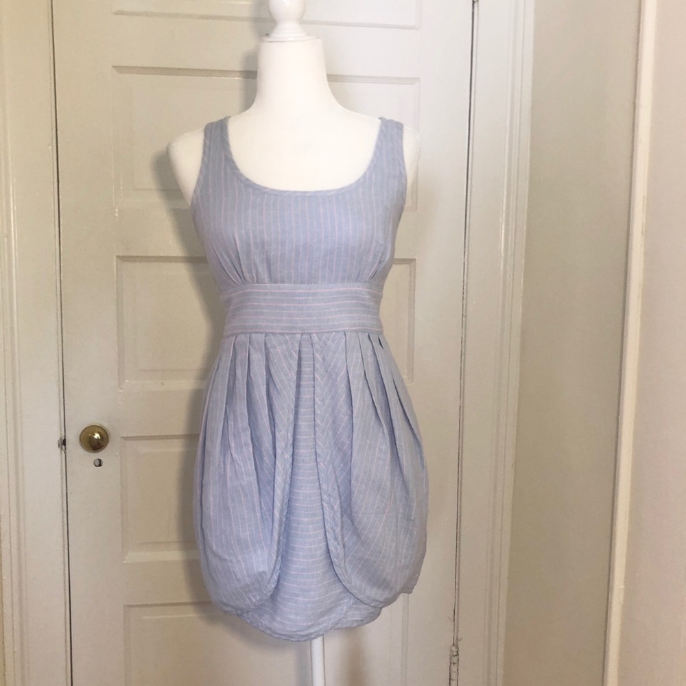 BCBG Blue & Pink Stripe Dress